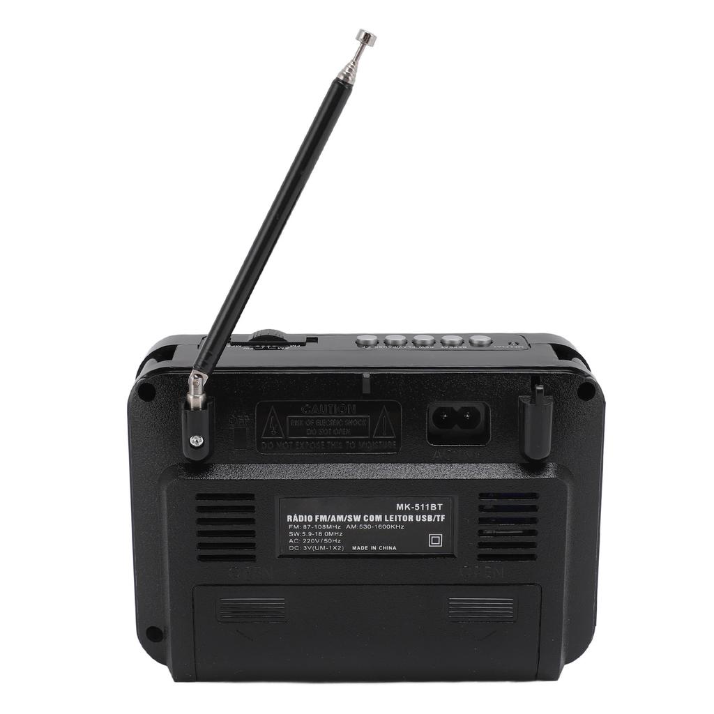 Портативное коротковолновое радио FM AM SW 5.0 Многофункциональное многодиапазонное радио с телескопической антенной для пожилых и детей