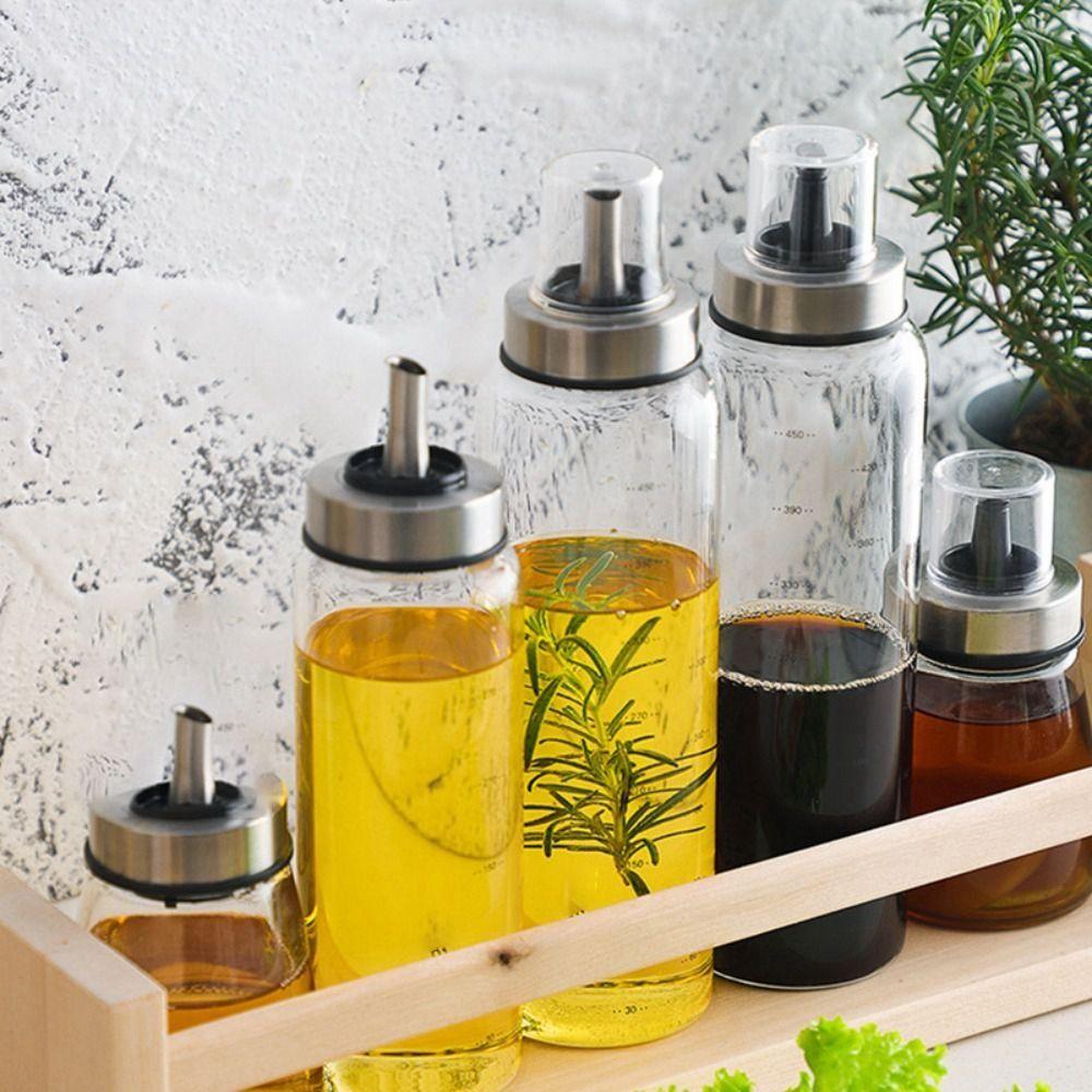 Vinegar With Dust Cover Olive Dustproof Oil Bottle Condiment Bottle Seasoning Pot Sauce Container