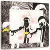 Canvas Print, Banksy Gangster Monkeys with Bananas