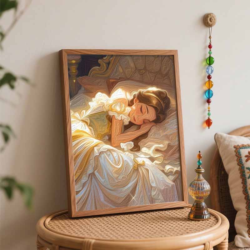 Disney Belle sleeping princess digital oil painting art kit DIY handmade home decoration gift