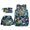Rhythm Box Sprunki Starry Sky Backpack 3-piece Game Merchandise Schoolbag Cartoon D