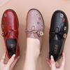 Mom's Fashion Spring and Autumn Floral Embroidered Shoes Middle-aged Elderly Women's Non-slip Loafer Shoes Granny's Comfortable Soft Sole Flats