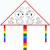 Детский DIY Треугольный Змей для Активного Отдыха - Раскрашиваемый в Садовском Стиле