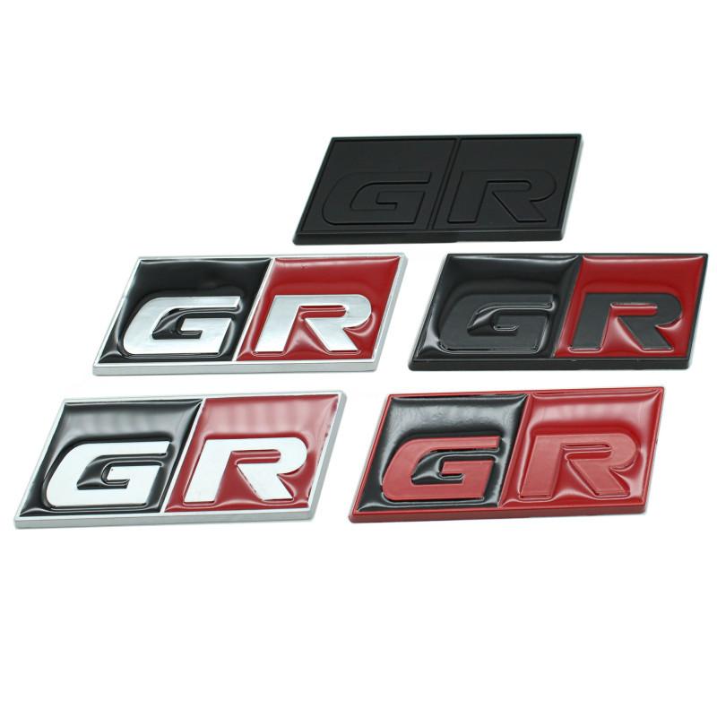 3D GR Sport Logo Car Decal Front Hood Grille Emblem Badge Sticker For Toyota HV YARiS RZ RC RS Prius Lexus Harrier GRMN Stickers