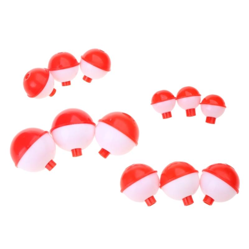 12Pcs Fishing Float Set Plastic Ball Shape Water Bubble Float Tackle Sea Fishing Outdoor Tackle Fishing Bobber, 4 Size