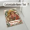 Decorative Artwork Theme Crystal Velvet Rug Personalized Custom Name Text Soft Floor Mat Home Decor