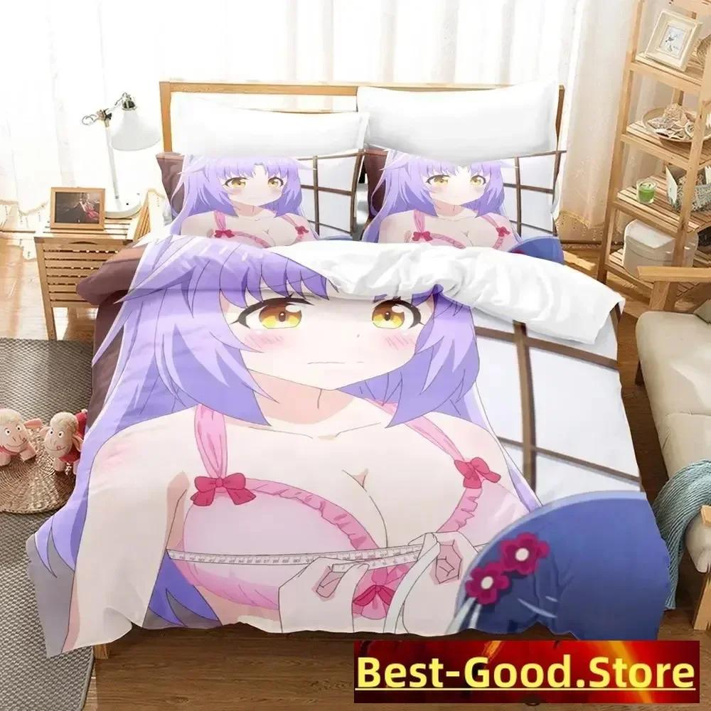 Новый комплект постельного белья Nekopara Ova Пододеяльник Простыня Набивной комплект для кровати Наволочка Кровать Полный Размер Квин-сайз Кинг-сайз Одеяло Спальня