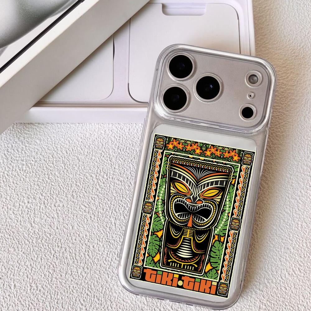 Horro Tribal Tiki Phone Case For iPhone 17 16 15 14 13 12 Pro Max Plus With Magnetic Crystal Clear Case Wireless Charge