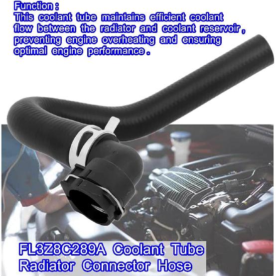 FL3Z8C289A Coolant Tube Radiator Connector Hose Fit for Ford F-150 5.0L 2015-2019 Replace FL3Z-8C289-A, Radiator Coolant Reservoir Tank Lower Hose