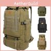 80л Уличный Военный Походный Треккинговый Холщовый Рюкзак с Дышащими Сетчатыми Плечевыми Лямками и Большой Вместимостью