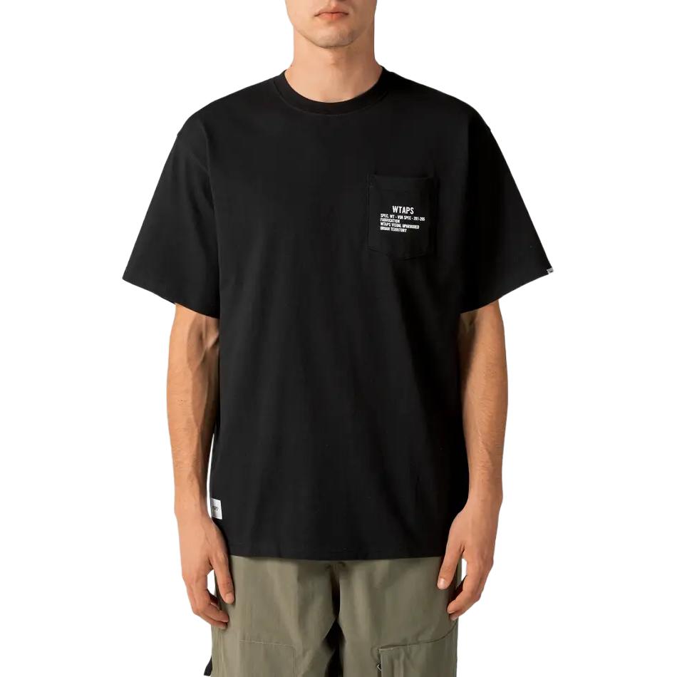 Vans X WTAPS Collaboration Series Футболка с логотипом и круглым вырезом с короткими рукавами, мужские топы, черный VN0A7SPRBLK