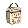 Cartoon Rilakkumas Thermal Insulated Lunch Bags for Office  Portable Bento Box Thermal Cooler Lunch Box