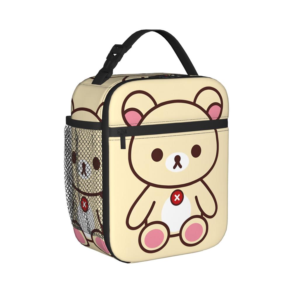 Cartoon Rilakkumas Thermal Insulated Lunch Bags for Office Portable Bento Box Thermal Cooler Lunch Box