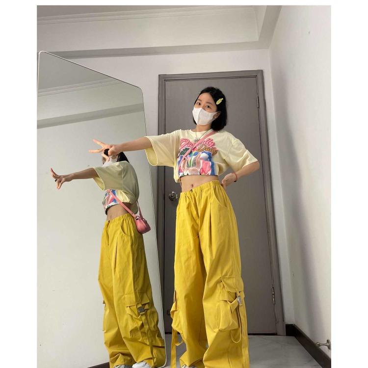 Женские свободные повседневные брюки с широкими штанинами, дизайн рабочей одежды для пар