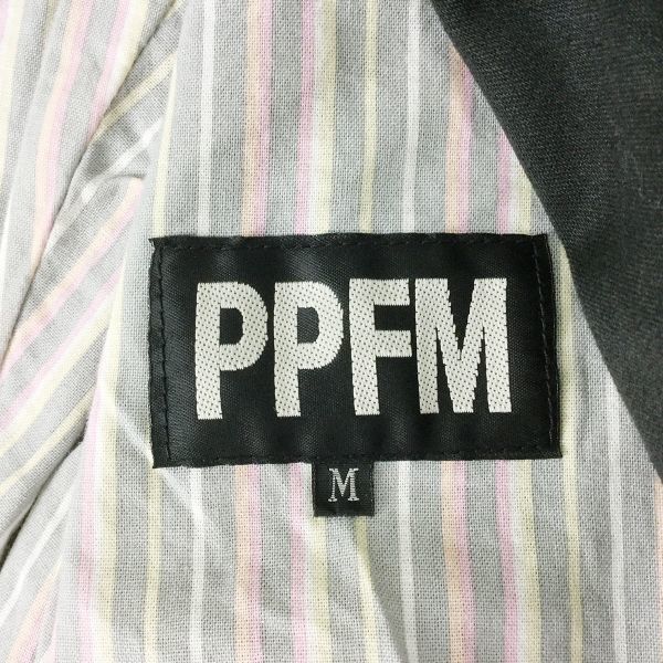 PPFM Куртка-блузон из хлопка с двойным воротником-стойкой, верхняя одежда для мужчин, M, черный(ИСПОЛЬЗОВАЛ)