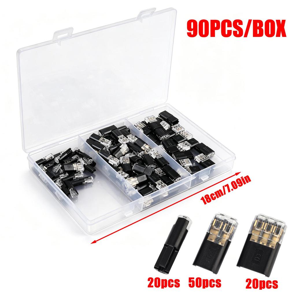 D1 D2 D3 Quick Splice Wire Connectors Solderless Push in Cable Terminal Set Auto Car LED Audio Fast Electrical Joint Block Kit