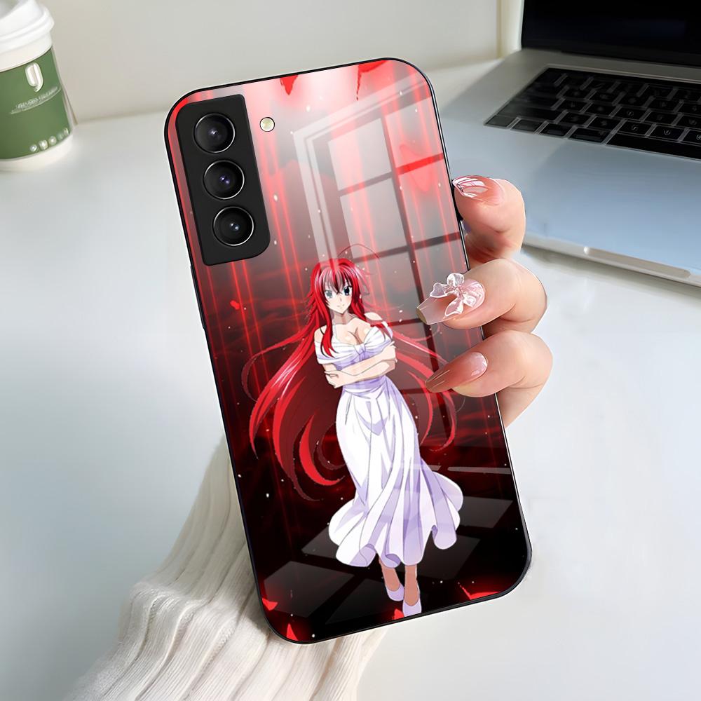 Чехол для телефона DXD Rias G-Gremory для Samsung A56 A36 A26 A16 A15 A25 A35 A55 A14 A34 A24 A54 Стеклянный чехол