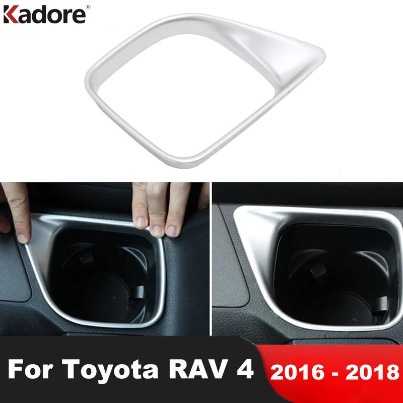 Для Toyota RAV4 RAV 4 2016 2017 2018 Матовая Накладка на Рамку Держателя Стакана Центральной Консоли Автомобиля Отделка Внутренние Молдинги Аксессуары