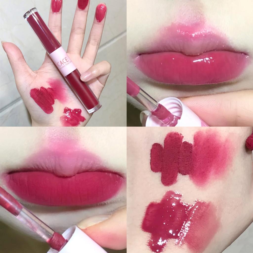 Double Lip Glaze 6 оттенков матовая помада стойкий макияж