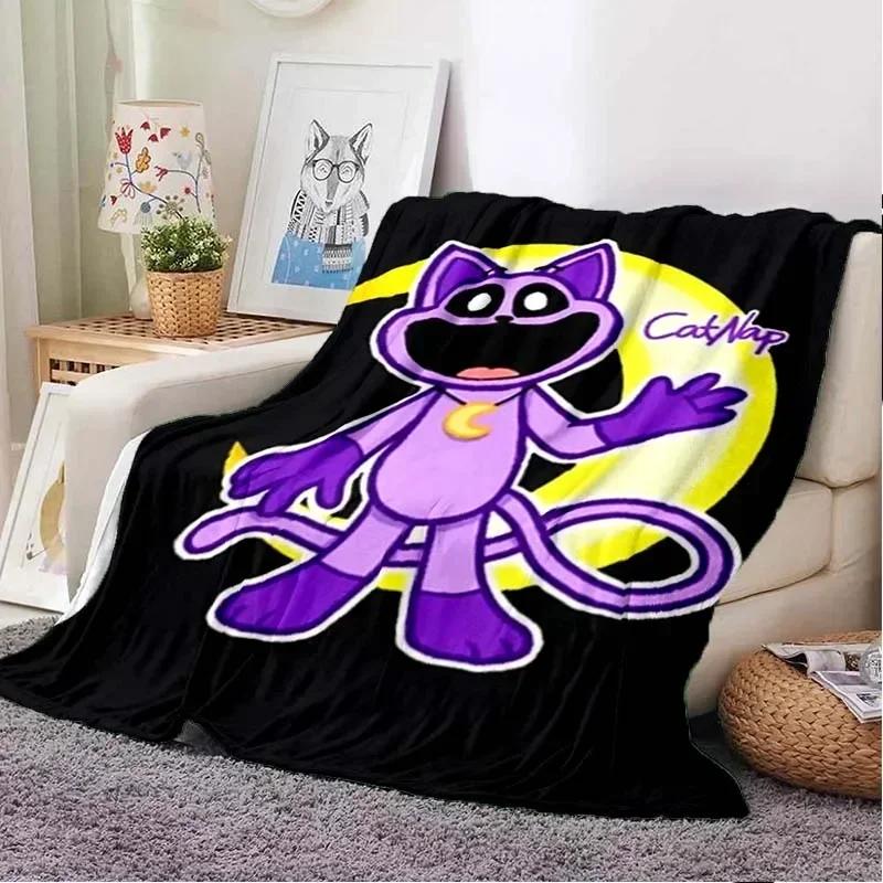 3D Printed Baby Blanket CATNAP DOGDAY Cartoon Smiling Critters Babes Carpet Super Soft Warm for Bedroom LivingRoom Sofa Bed Car