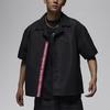 Jordan X Trophy Room Collaboration SS24 однотонная дышащая легкая трикотажная рубашка с коротким рукавом на пуговицах мужские рубашки черного цвета FQ3847-010
