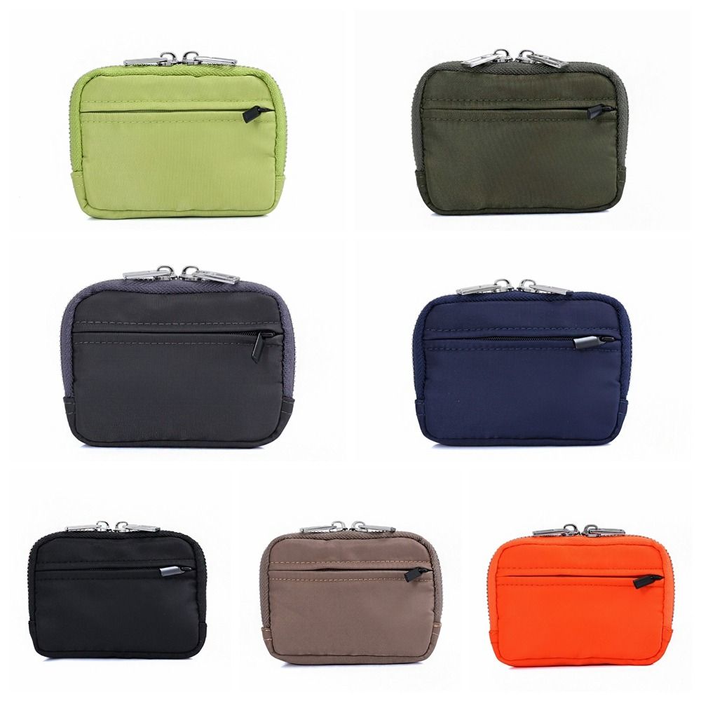 Portable Men Wallet RFID Anti-theft Mini Earbuds Storage Bag Square Nylon Coin Purse  Student