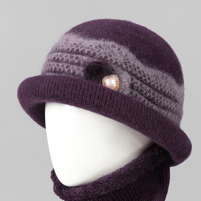 In the elderly hat women winter new mother-in-law hat old lady old lady plush warm wool hat