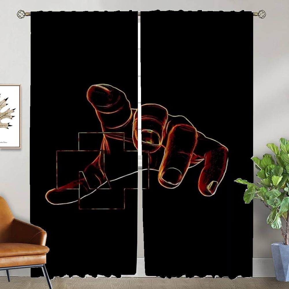 Современные шторы для гостиной для камеры Rock-rammsteines Shades Blackout Curtain Tulle для спальни Partition Halloween Decoration