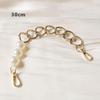 New Fashion Woman Handbag Accessory Parts Luxury Gold Alloy Chain Cute PVC Pearl Strap Women Shoulder Clutch Bead Handle Chains
