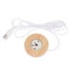Warm/White Light Night Lamp Night Light Lamp Base Wood Light Base Wooden LED Light Lamp Holder