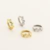 Fashion 925 Sterling Silver Irregular Hoop Earring 18K Gold Plated Minimalist Zircon Hoop Earring Jewelry for Women