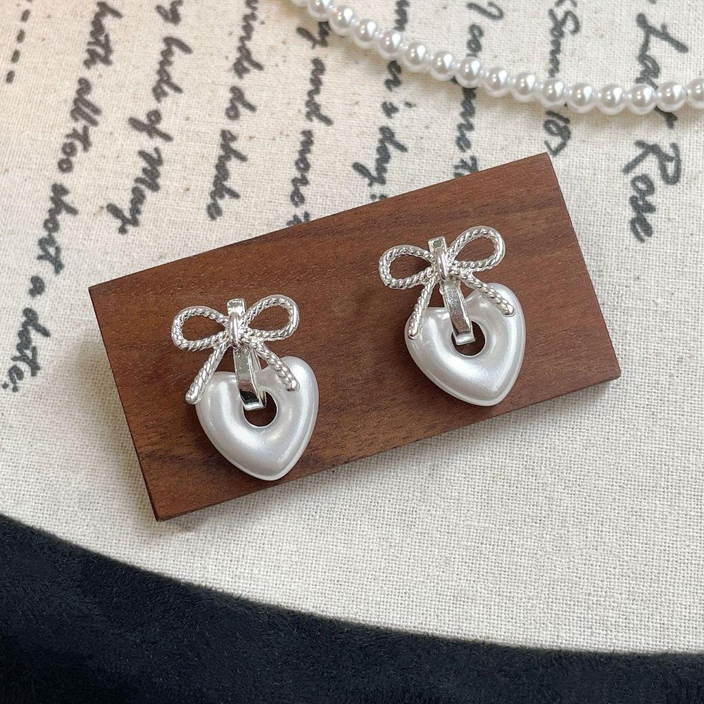 Серебряные серьги-иглы с жемчужной подвеской в корейском стиле для женщин — элегантные, милые и универсальные