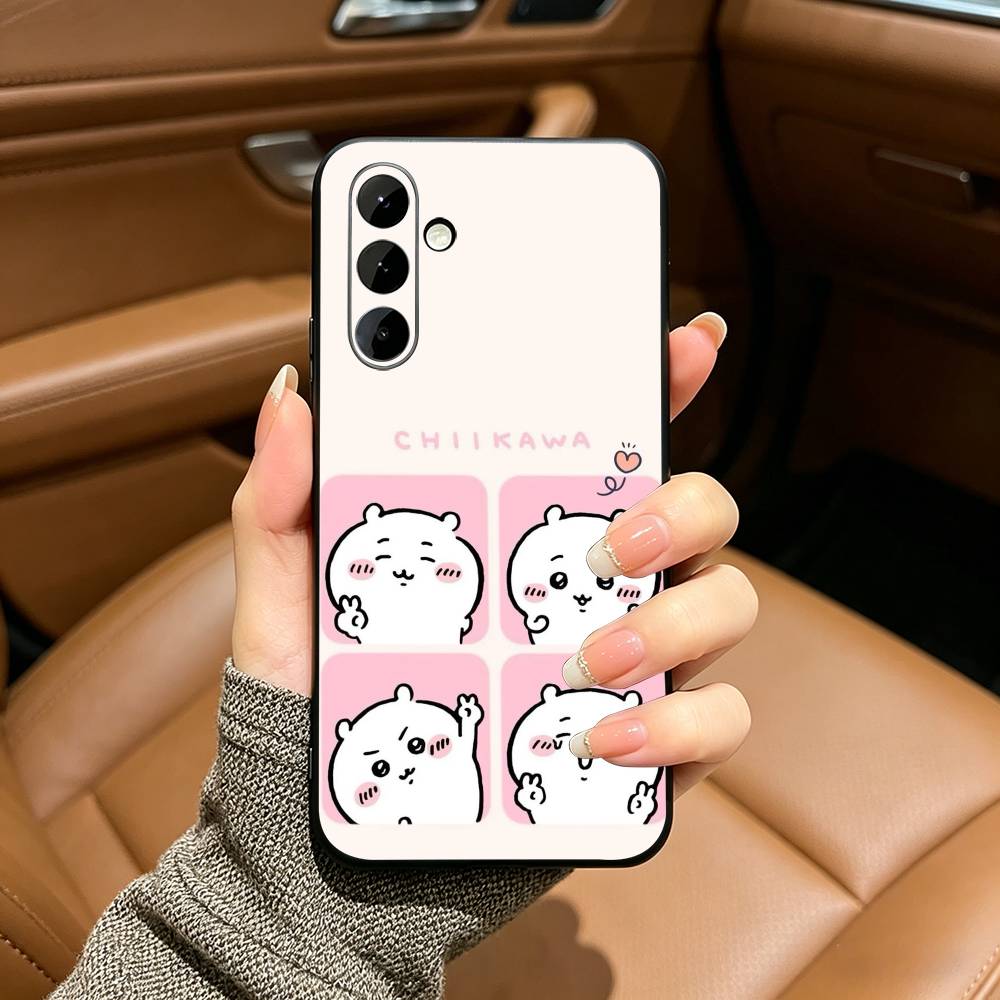 C-Cute C-C-Chiikawas Чехол для телефона Samsung Galaxy A73,A71 A72,A70,A53,A52,A51,Мягкий силиконовый черный чехол