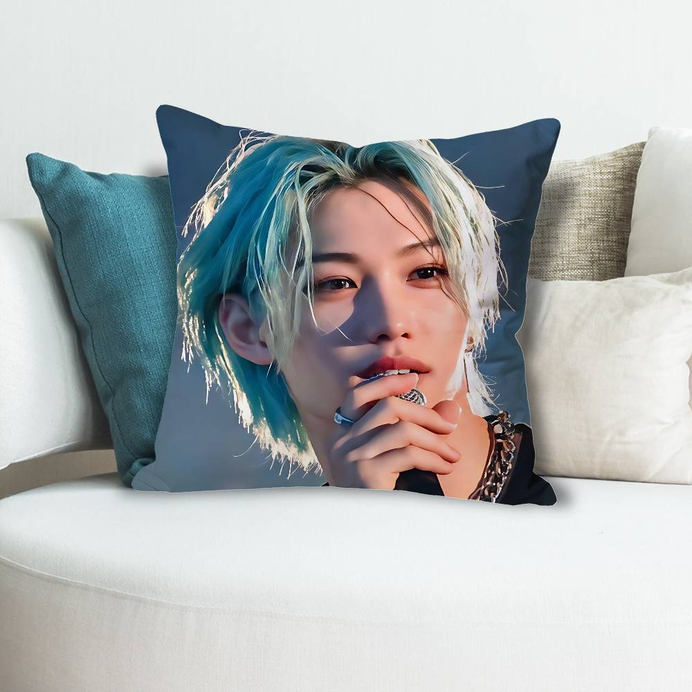 Cool Singer FFelixs LLee Anime Celebrity Merchandise AllMatch Printed Pillow Case Sofa Car Office Room Decoration Protector