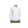 Adidas Letter Print Round Neck Casual Loose Sports Long Sleeve T-Shirt Unisex T-Shirts White HN2031