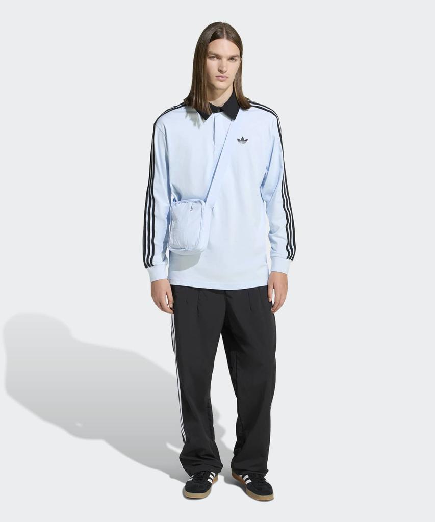 adidas Регбийная рубашка-поло с длинным рукавом и 3 полосками - Crystal Sky / Ke2445