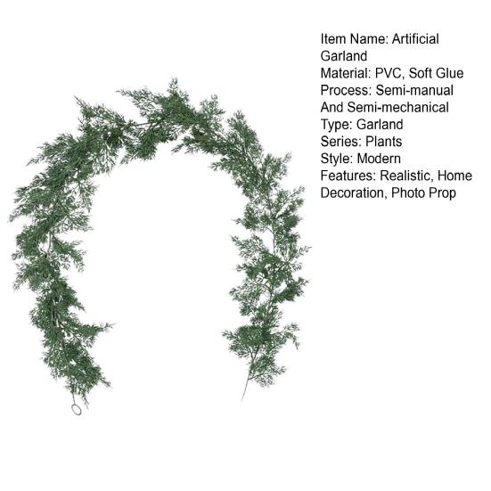 180 см Рождественская искусственная гирлянда из сосновых иголок, реалистичные подвесные искусственные зеленые растения для дома и улицы, зеленые растения, лоза, украшение для крыльца