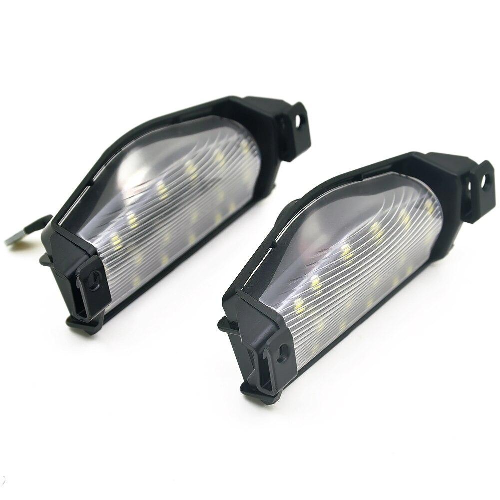 2 шт. автомобильные светодиодные фонари номерного знака, лампа заднего номера для Mazda3 09-13 Mazda 2 11-13 без ошибок Canbus 18smd, белые автоаксессуары