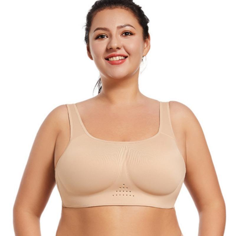 Large Size Thin Tube Top Underwear Smooth Yoga Simple Wide Shoulder Strap Breathable Integrated Bra