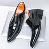 Trend New Pointed Toe Glossy Patent Leather Shoes For Men's Casual Business Formal Slip On Loafers Wedding Dress Prom Footwear
