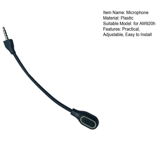 Игровой микрофон с регулируемой светодиодной подсветкой, простая установка, шумоподавление, съемный микрофон, замена для AW920h