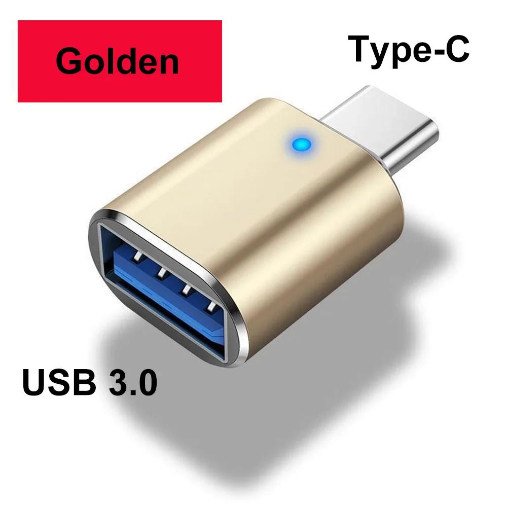 USB 3.0 OTG adapter USB-C to USB A converter suitable for Macbook Samsung Xiaomi Huawei LED USBC OTG connector 3