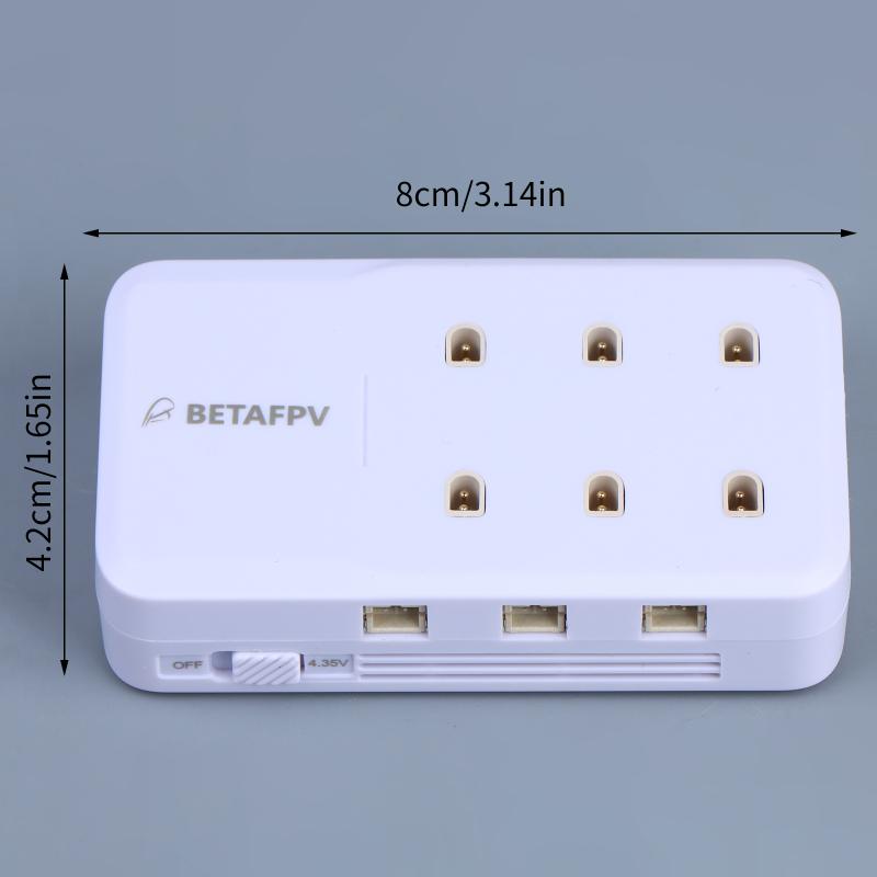 6-портовое зарядное устройство для аккумуляторов 1S Lipo-аккумуляторов Type-C Зарядное устройство Bt2.0&Ph2.0 Аксессуары для Fpv Cetus Racing Drone