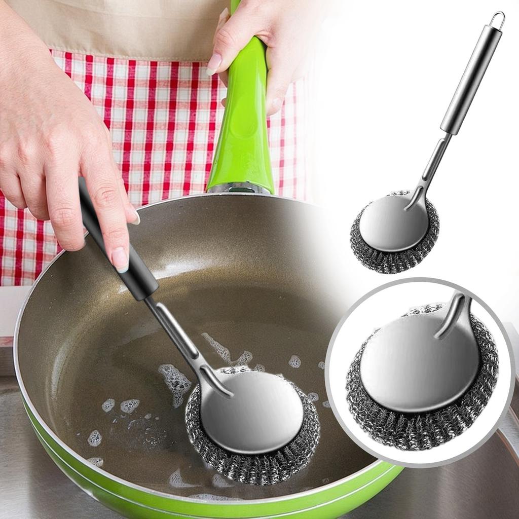 Stainless Steel Pot Brush, Kitchen Specific Washing Pot Steel Wire Ball Brush