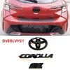 ABS car logo Glossy Black Overlay EMBLEM Fit 2020-2024 for Toyota COROLLA SEDAN SE LE PT948 FIT SEDAN ONLY trunk car accessory