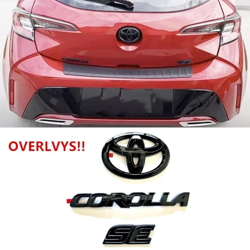 ABS car logo Glossy Black Overlay EMBLEM Fit 2020-2024 for Toyota COROLLA SEDAN SE LE PT948 FIT SEDAN ONLY trunk car accessory