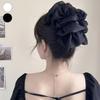 Женская заколка для волос большого размера, плиссированная заколка для волос из шифона, заколка для волос