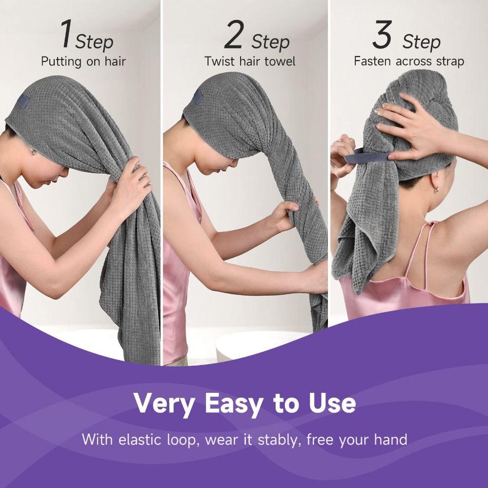 Bath Hats Absorption Turban Dry Hair Towel Cap Quick Drying Towel Dry Hair Towel Wrap Shower Caps