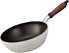 Hokuriku Aluminum Deep Frying Pan, 24cm [IH Compatible], Lightweight, Plair, Teflon Coated, Made In Japan