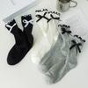 Female Spring and Summer New Style Bow Lace Hollow In Tube Socks
